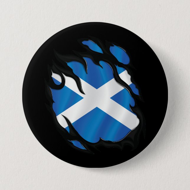 Schottland-Rippfahne Button (Vorderseite)