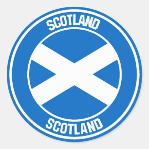 Schottland-RundEmblem Runder Aufkleber