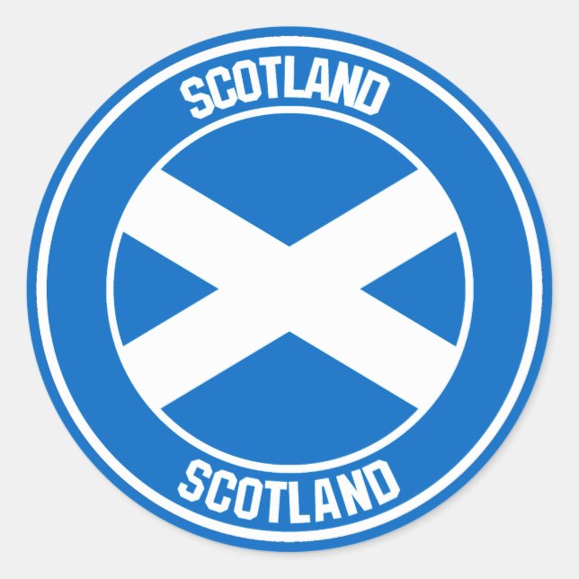 Schottland-RundEmblem Runder Aufkleber (Vorderseite)