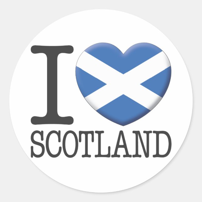 Schottland Runder Aufkleber (Vorderseite)