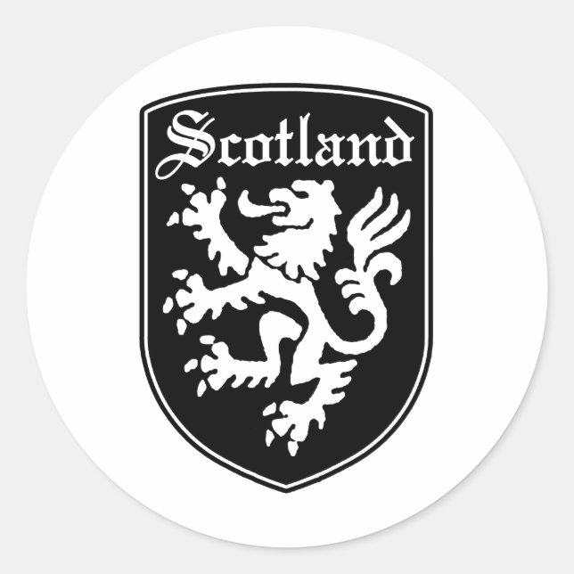Schottland Runder Aufkleber (Vorderseite)