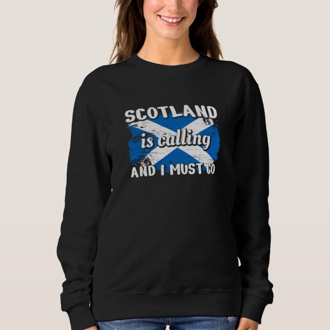 Schottland-Schlotland-Flagge Sweatshirt (Vorderseite)