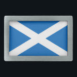 Schottland - Schottische Flagge Rechteckige Gürtelschnalle<br><div class="desc">Nationale Flagge Schottlands Die schottische Flagge besteht aus einem weißen Kreuz, oder Salreifen, vor einem blauen Hintergrund. Es ist auch bekannt als St. Andreas's Cross, oder einfach nur der Salreifen. Die Fahne wird seit dem 16. Jahrhundert verwendet und ist die älteste souveräne Flagge der Welt. Beachten Sie, dass jede Verzerrung...</div>