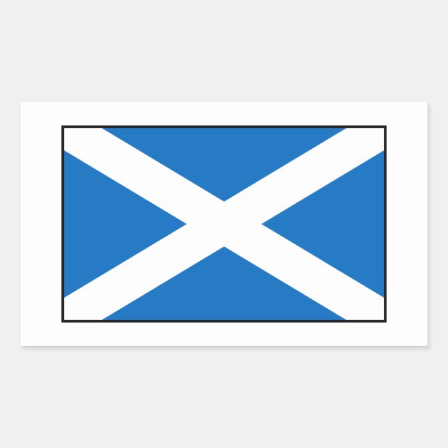 Schottland - Schottische Flagge Rechteckiger Aufkleber (Vorderseite)