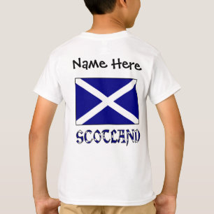 Schottland Schottische Flagge Schwarz Personalisie T-Shirt