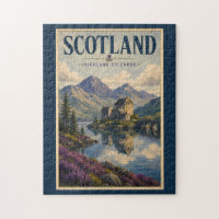 Schottland Schottische Highland-Illustration Reise