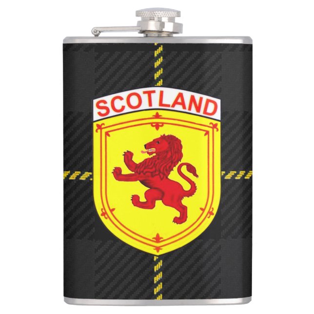 Schottland Schottischer aufsteigender Löwe, Abzeic Flachmann (Vorderseite)