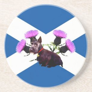 Schottland Schottischer Terrier, Distel Untersetzer