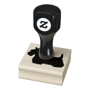 Schottland, schottischer Terrier, schwarzer Hund, Gummistempel