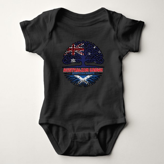 Schottland Schottland Australien Tree Roots Baby Strampler (Vorderseite)