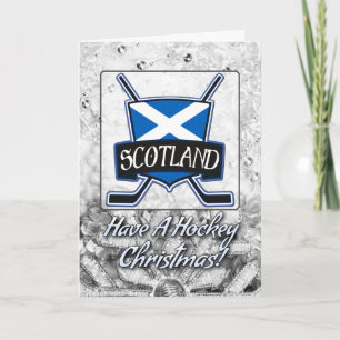 Schottland Schottland Eishockey Weihnachtskarte Feiertagskarte