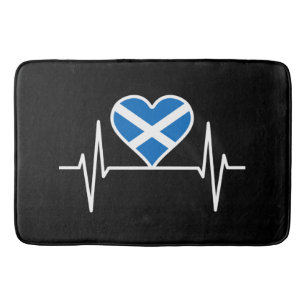 Schottland - Schottland Flag Heartbeat Badematte