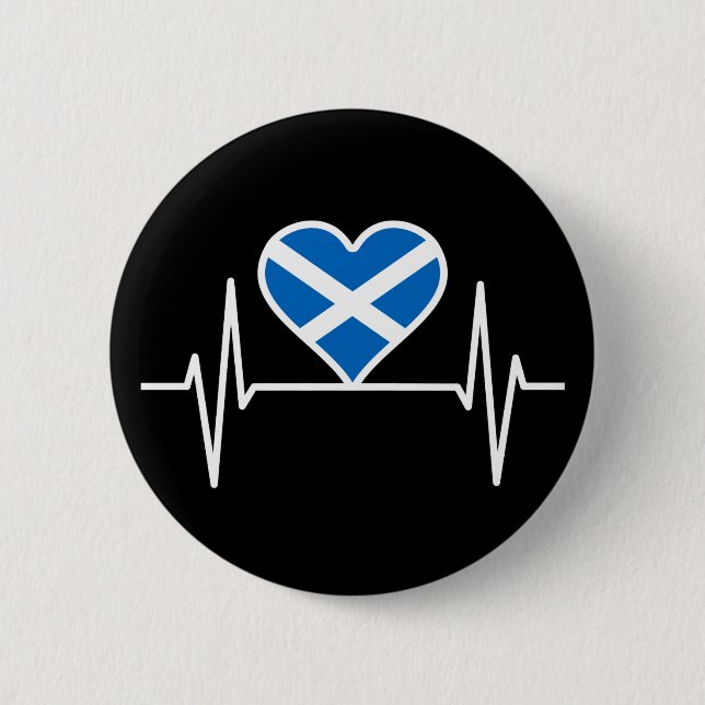 Schottland - Schottland Flag Heartbeat Button (Vorderseite)