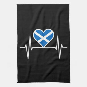 Schottland - Schottland Flag Heartbeat Geschirrtuch