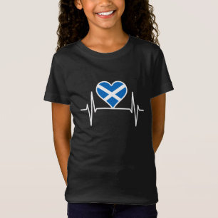 Schottland - Schottland Flag Heartbeat T-Shirt