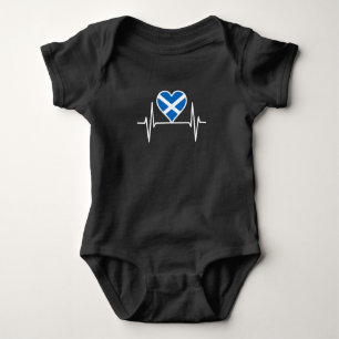 Schottland - Schottland Flagge Herzschlag Baby Strampler