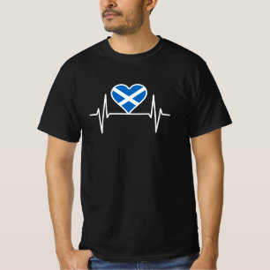 Schottland - Schottland Flagge Herzschlag T-Shirt