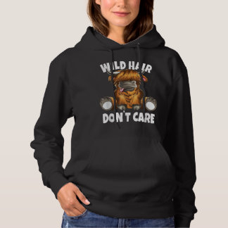 Schottland Schottland Highland Cow Wild Hair Don't Hoodie