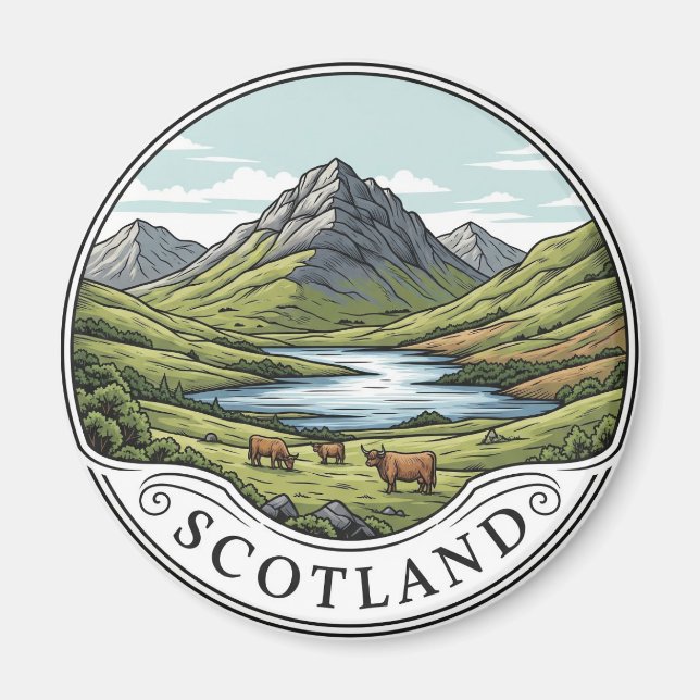 Schottland Schottland Highlands Travel Magnet (Vorne)