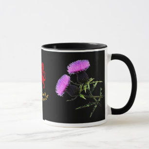 Schottland, Thistle-Blume und neue Flagge Tasse