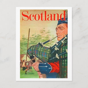 Schottland, traditioneller Dudelsackpfeifer, volks Postkarte