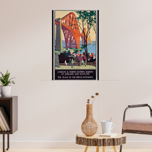 Schottland Travel Poster, Forth Bridge, Poster