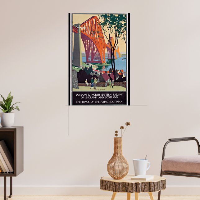 Schottland Travel Poster, Forth Bridge, Poster (Wohnzimmer 3)