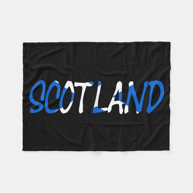 Schottland überlagerte sich auf der Flagge Schottl Fleecedecke (Vorderseite (Horizontal))
