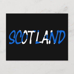 Schottland überlagerte sich auf schottischer Flagg Postkarte