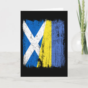 Schottland Ukraine Halbe Flagge Schottisch Ukraini Karte