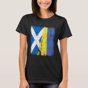 Schottland Ukraine Halbflagge Schottisch Ukrainisc T-Shirt