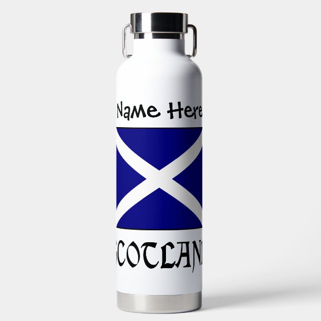 Schottland und Schotte Flag Personalisiert Trinkflasche (Vorderseite)