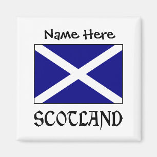 Schottland und Schottland-Flagge Personalisiertes Magnet