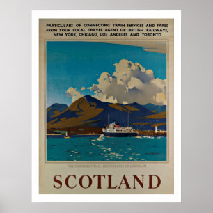 Schottland Vereinigtes Königreich - Vintage Travel Poster