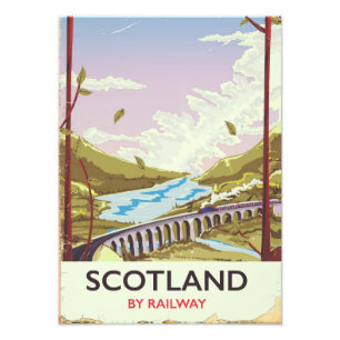 Schottland Vintage-Lok-Reiseposter Fotodruck