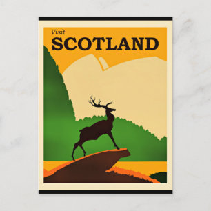 Schottland Vintage Reiseplakat Postkarte