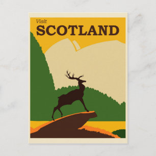 Schottland Vintage-Reiseposter Postkarte
