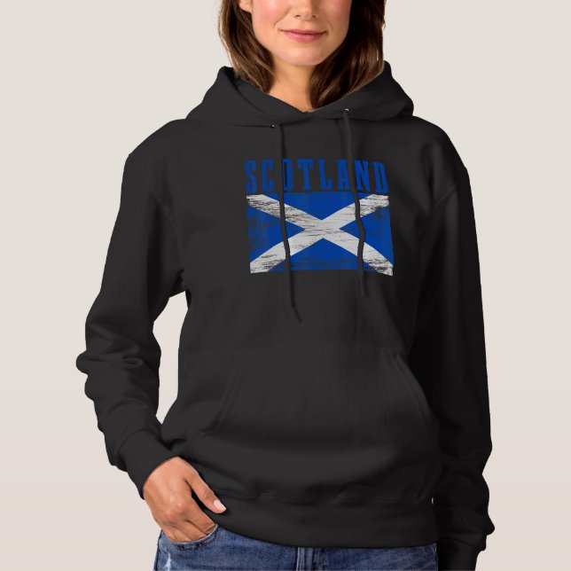 Schottland - Vintager schottischer Flaggenpreis Hoodie (Vorderseite)