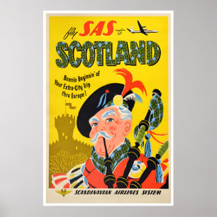 Schottland-Wandkunst-Reiseplakat-Druck schottisch Poster