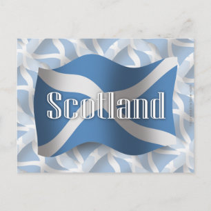 Schottland Wave Flag Postkarte