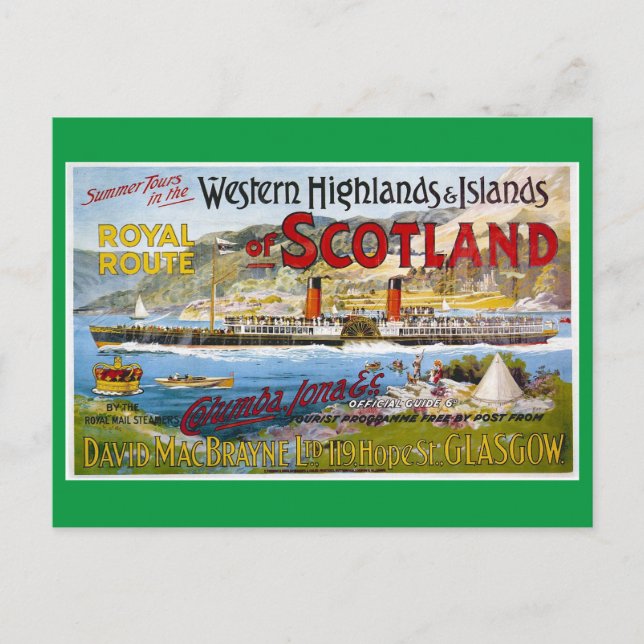Schottland, Western Highlands, Glasgow Postkarte (Vorderseite)