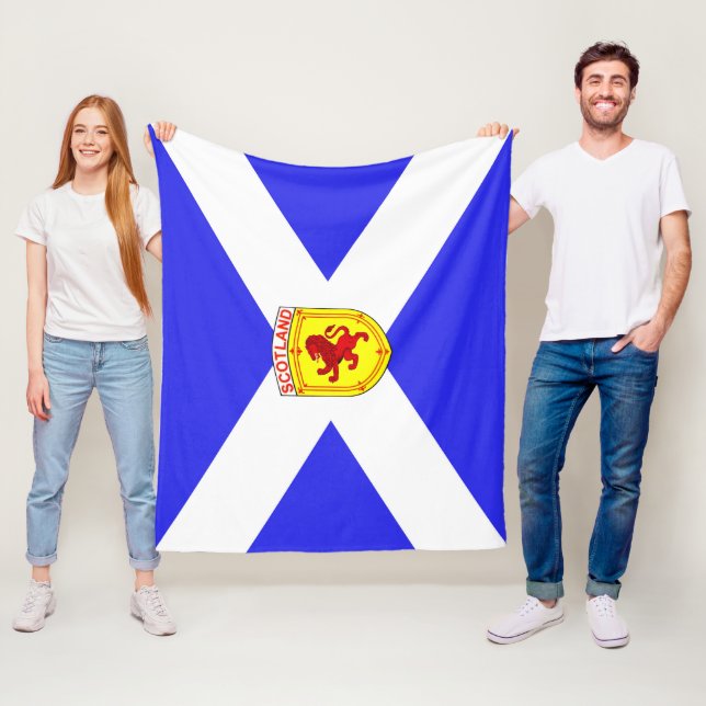 Schottland, zügelloser Löwe, alte Flagge von Fleecedecke (Beispiel)