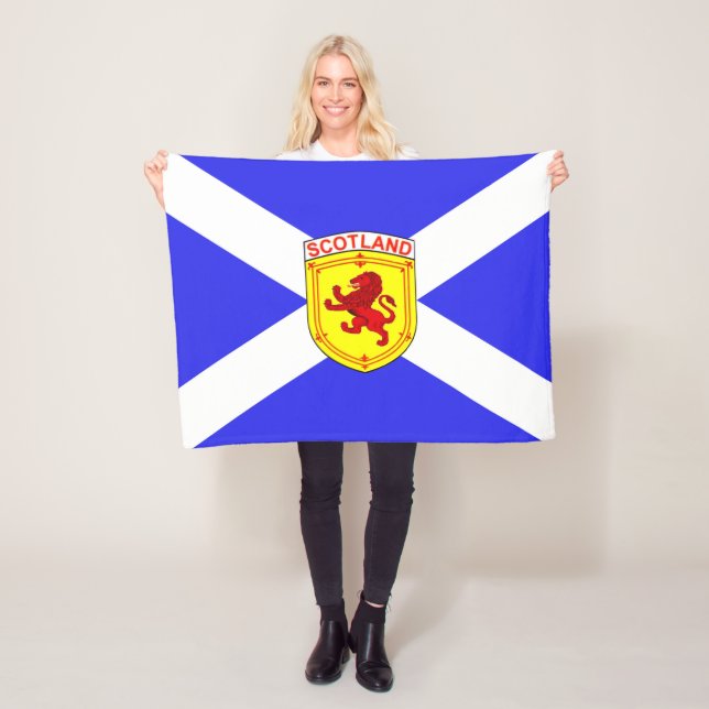 Schottland, zügelloser Löwe, alte Flagge von Fleecedecke (Beispiel)