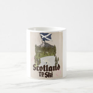 Schottland zum Skifahren Kaffeetasse