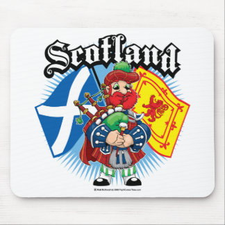 Schottlandflaggen und -pfeifer mousepad