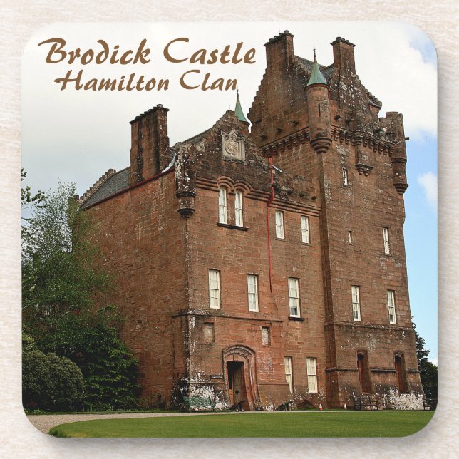 Schottlands Elegant Brodick Castle - Hamilton Clan Getränkeuntersetzer (Vorderseite)