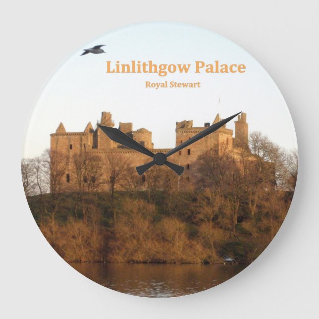 Schottlands Linlithgow Palace Royal Stuart Stewart Große Wanduhr (Vorderseite)