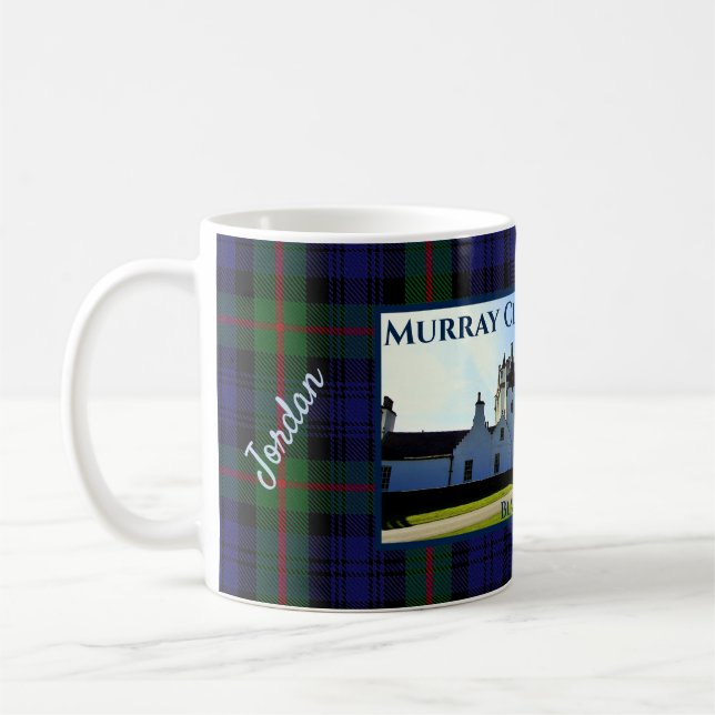 Schottlands Murray Clan Castle Tartan Ihr Name Kaffeetasse (Links)