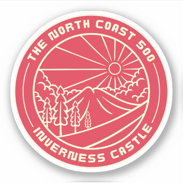 Schottlands Nordküste 500 landschaftliche Strecken Aufkleber (Vorderseite)