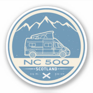 Schottlands North Coast 500, landschaftlich reizvo Aufkleber